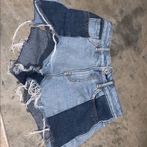 Brand new two toned Jean shorts.